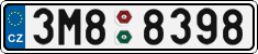 License plate of the Czech Republic, Cars (2001)