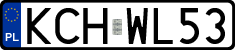 License plates of Poland, Regular car plates