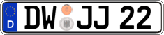 German license plate, Regular plates