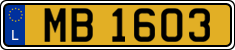 License plate of Luxembourg, 2003 year system