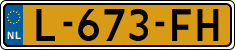 License plate of the Netherlands, Cars