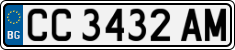 License plate of Bulgaria, Cars