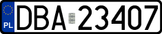 License plates of Poland, Regular car plates