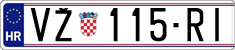 License plate of Croatia, Regular plates