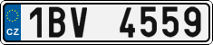License plate of the Czech Republic, Cars (2001)