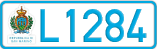License plate of San Marino, Cars (A1234)