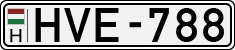 license plates of Hungary, Cars (1990)