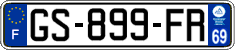 French license plate, SIV (ordinary)
