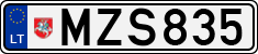 License plate of Lithuania, Cars