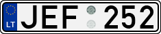 License plate of Lithuania, Cars