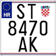 License plate of Croatia, Motorcycles