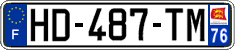 French license plate, SIV (ordinary)
