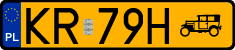 License plates of Poland, Oldtimers