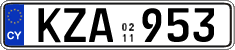 License plate of Cyprus, Regular plates