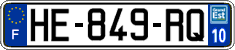 French license plate, SIV (ordinary)