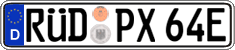 German license plate, Electric vehicles