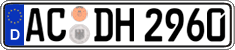German license plate, Regular plates