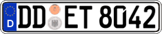 German license plate, Regular plates