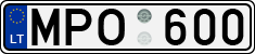 License plate of Lithuania, Cars