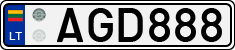 License plate of Lithuania, Cars