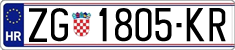License plate of Croatia, Regular plates