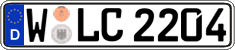 German license plate, Regular plates