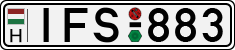 license plates of Hungary, Cars (1990)