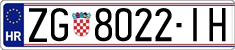 License plate of Croatia, Regular plates
