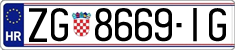 License plate of Croatia, Regular plates