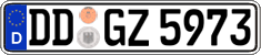 German license plate, Regular plates