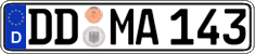 German license plate, Regular plates