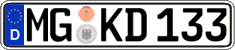 German license plate, Regular plates