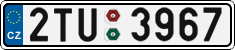 License plate of the Czech Republic, Cars (2001)