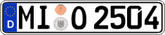 German license plate, Regular plates
