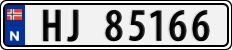 License plate of Norway, Cars