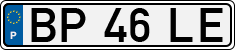 License plate of Portugal, Regular plates
