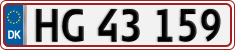 License plate of Denmark, Regular plates
