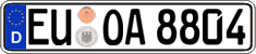 German license plate, Regular plates