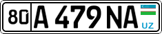 License plate of Uzbekistan, Private owners