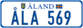 License plate of Åland, Cars (ÅLA 1234)