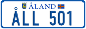 License plate of Åland, Cars (ÅLA 1234)