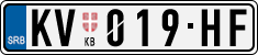 License plate of Serbia, Cars