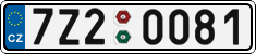 License plate of the Czech Republic, Cars (2001)