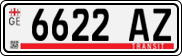License plate of Georgia, Export transit plates