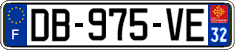 French license plate, SIV (ordinary)