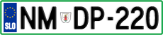 License plate of Slovenia, Cars