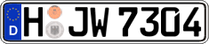 German license plate, Regular plates