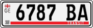 License plate of Georgia, Export transit plates