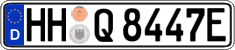 German license plate, Electric vehicles