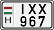 license plates of Hungary, Cars (1990)